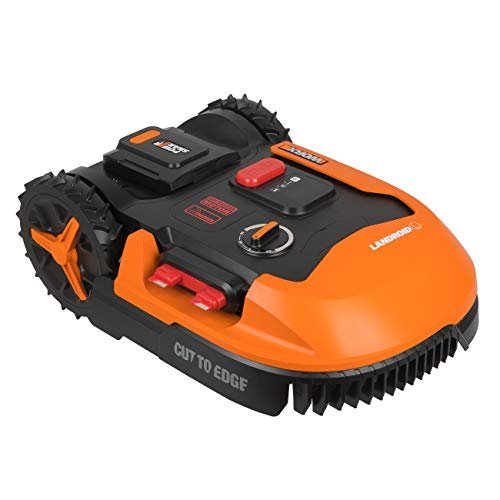 WORX Landroid L WR147E - Cortacésped para jardines de hasta 1000 m², plataforma flotante especialmente silenciosa
